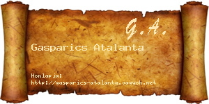 Gasparics Atalanta névjegykártya
